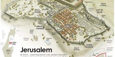 Mapa da antiga Jerusalém