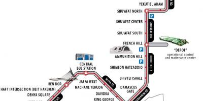 A estação ferroviária de jerusalém mapa
