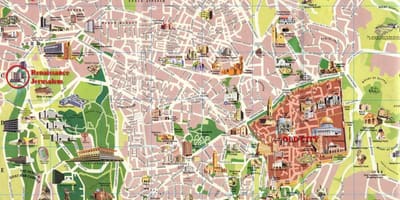 Mapa de ruas de Jerusalém