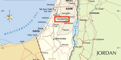 Mapa de Jerusalém país