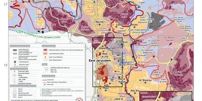 Mapa de Jerusalém oriental