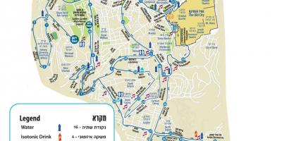 Mapa da maratona de Jerusalém