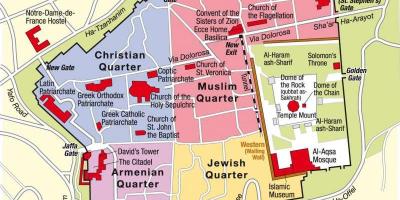 Quatro cantos de Jerusalém mapa